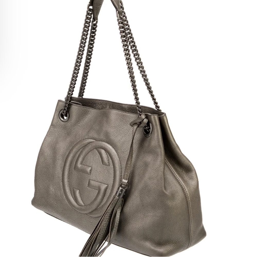 Authentic Gucci handbag in pewter - Picture 13 of 15